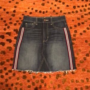 Hollister blue, red, and white striped skirt